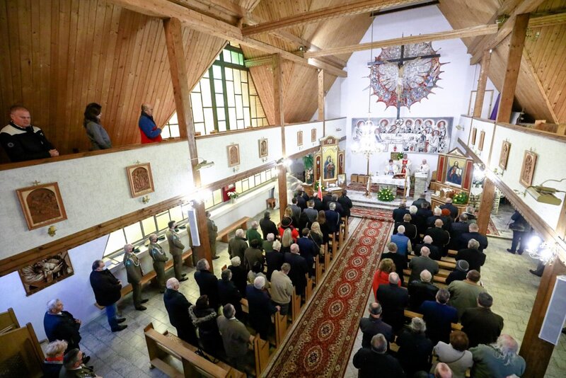 The unveiling of a monument dedicated to the People of Freedom and Solidarity from the Bieszczady Mountains; Photo: Sławek Kasper