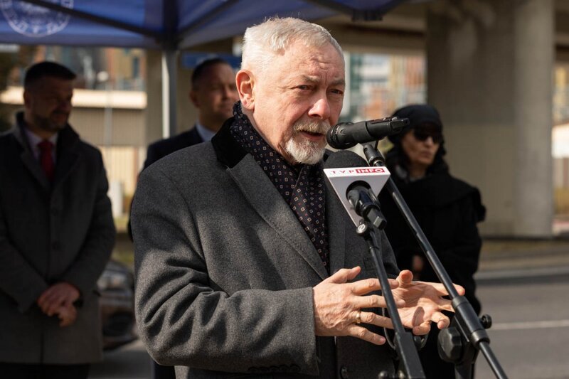 The naming of a Cracow roundabout after Janusz Kurtyka, Cracow 12 October 2021; Photo: Mikołaj Bujak IPN