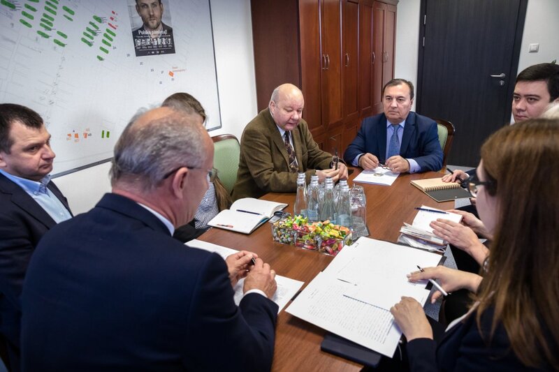 The IPN Deputy President Krzysztof Szwagrzyk meets Bakhrom Babaev, the Ambassador of Uzbekistan to Poland.