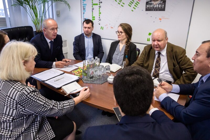 The IPN Deputy President Krzysztof Szwagrzyk meets Bakhrom Babaev, the Ambassador of Uzbekistan to Poland.