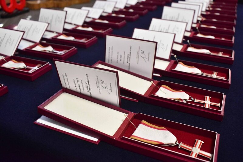 The ceremony of awarding Crosses of Freedom and Solidarity, Kielce, 21 October 2021