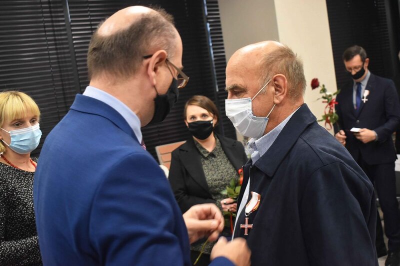 The ceremony of awarding Crosses of Freedom and Solidarity, Kielce, 21 October 2021