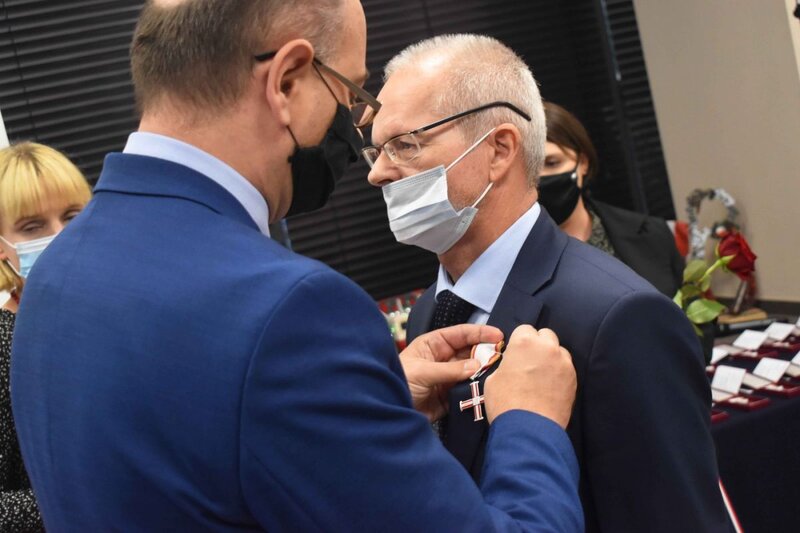 The ceremony of awarding Crosses of Freedom and Solidarity, Kielce, 21 October 2021