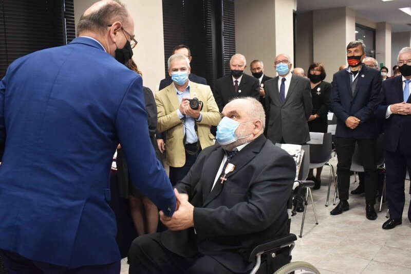 The ceremony of awarding Crosses of Freedom and Solidarity, Kielce, 21 October 2021