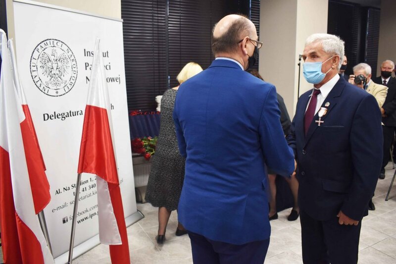 The ceremony of awarding Crosses of Freedom and Solidarity, Kielce, 21 October 2021