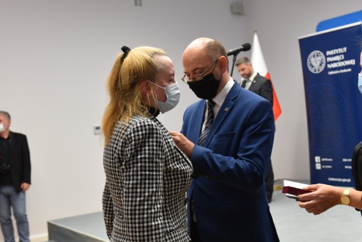 The ceremony of presenting Crosses of Freedom and Solidarity, Cracow, 22 October 2021; photo: Żaneta Wierzgacz