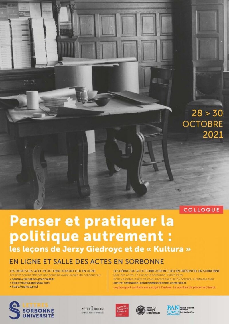 "Thinking and Practicing Politics Differently" poster