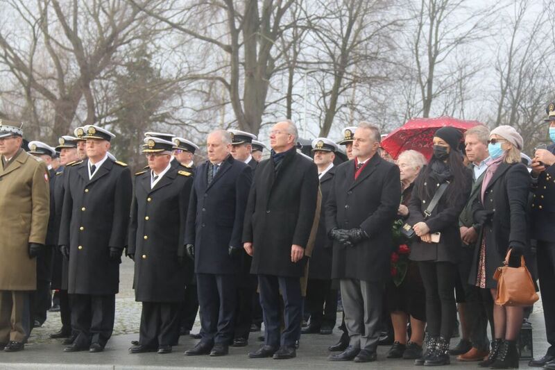 The funeral ceremonies of the late Captain Adam Rychel, the late Petty Officer 3rd Class Karol Martyński and the late Seaman Henryk Zając; 24 November 2021, Gdynia
