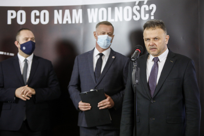 Press conference of the IPN President on the celebration of the 40th anniversary of Martial Law. Photo: Sławek Kasper (IPN)