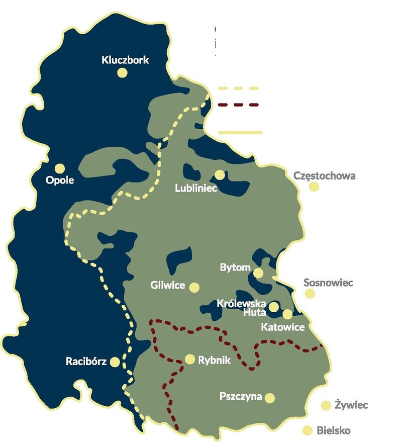 Upper Silesian plebiscite area and proposals for its division