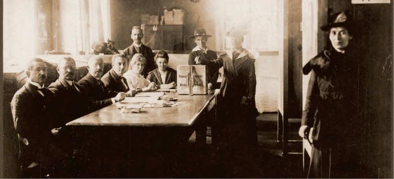 Polling station in Katowice 20 March 1921