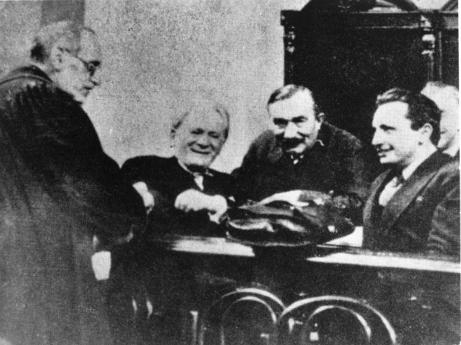 Herman Lieberman and Wincenty Witos -- accused in the Brest trials