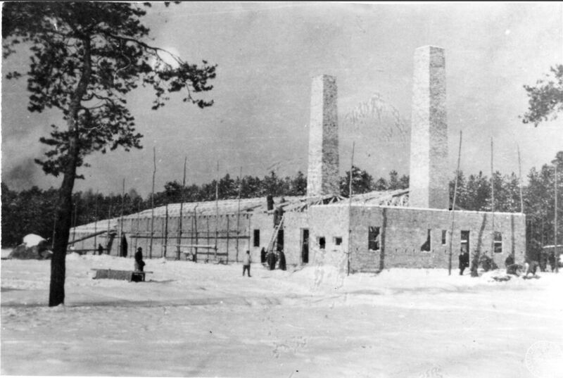 Construction of the crematory IV and V in Auschwitz
