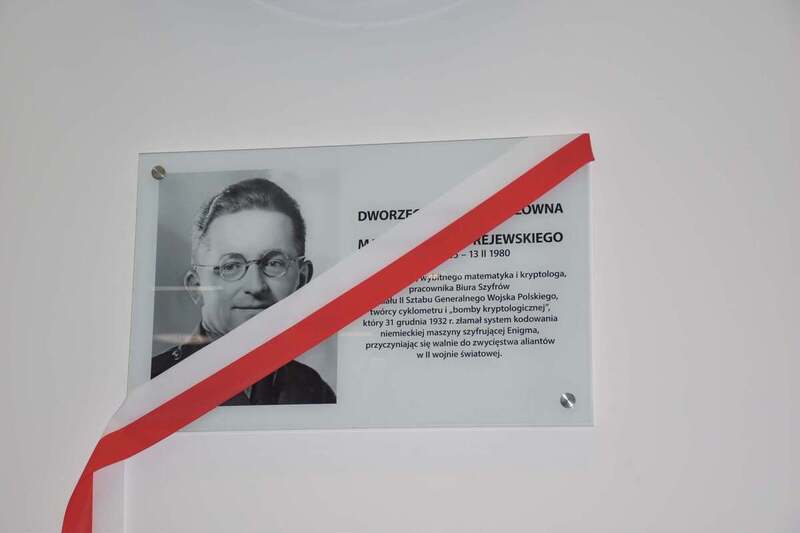 A railway station in Bydgoszcz named after Marian Rejewski; 2 February 2022