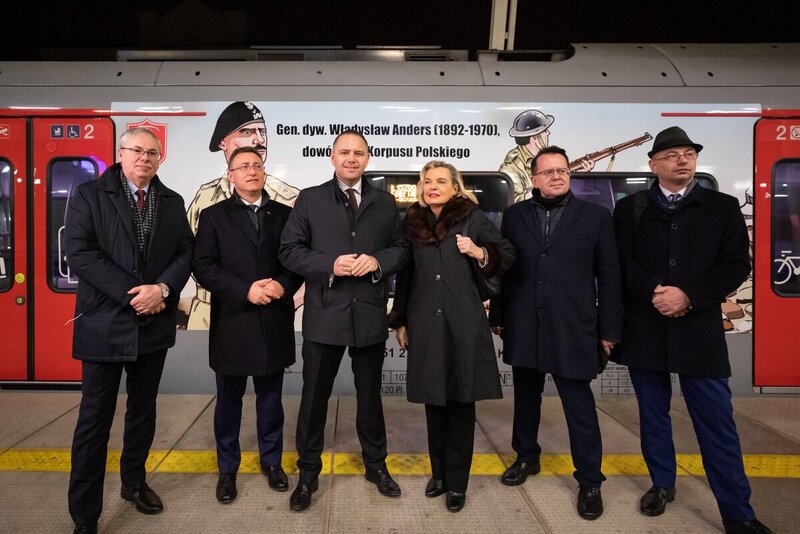 A ceremonial run of the “Anders” train on the Łódź-Włocławek route , 17 February 2022