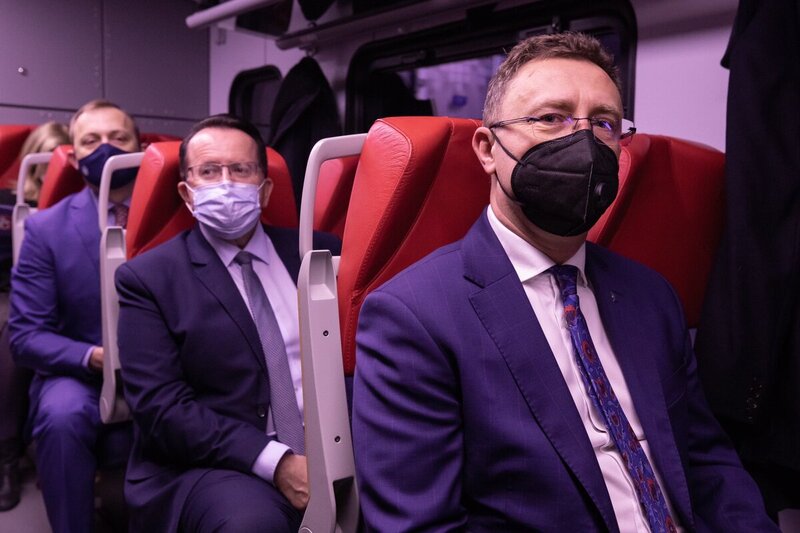 A ceremonial run of the “Anders” train on the Łódź-Włocławek route , 17 February 2022