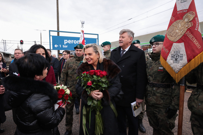 A ceremonial run of the “Anders” train on the Łódź-Włocławek route , 17 February 2022
