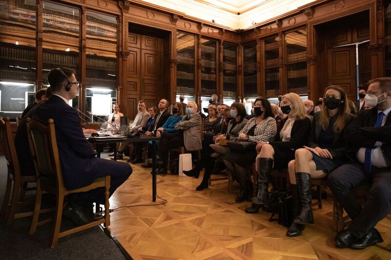 The promotion of the Hungarian language version of the publication “Cities of Freedom. Poznań – Budapest 1956” ; 22 February 2022, Budapest; Photo: M.Bujak IPN