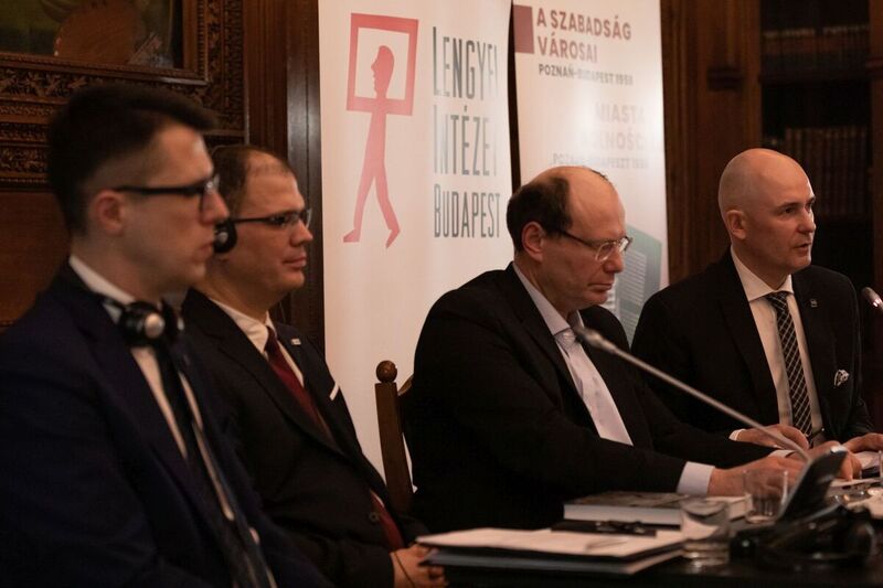 The promotion of the Hungarian language version of the publication “Cities of Freedom. Poznań – Budapest 1956” ; 22 February 2022, Budapest; Photo: M.Bujak IPN