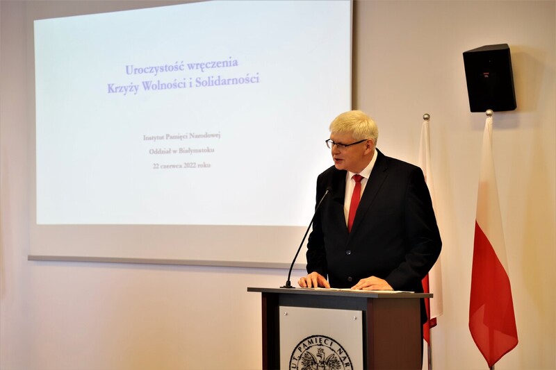 The ceremony of presenting Crosses of Freedom and Solidarity — Białystok, 22 June 2022; photo: Natalia Krzywicka