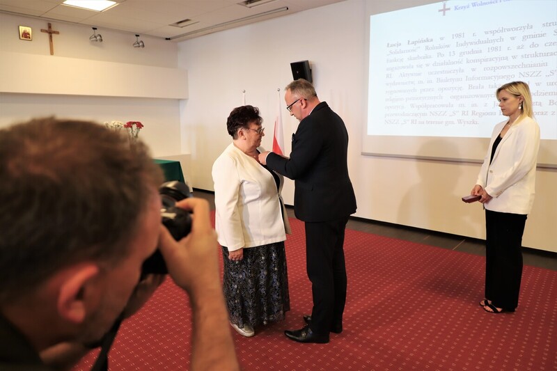 The ceremony of presenting Crosses of Freedom and Solidarity — Białystok, 22 June 2022; photo: Natalia Krzywicka