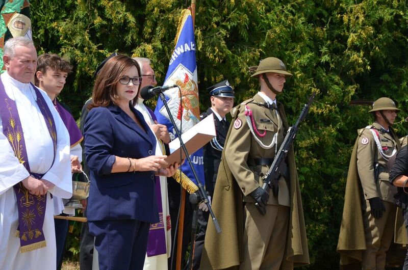 Funeral ceremonies of 14 soldiers of the Polish Army murdered in July 1946 by Ukrainian nationalists - Jawornik Ruski, 29 July 2022. Photo: Katarzyna Gajda-Bator, Institute of National Remembrance, Rzeszów Branch