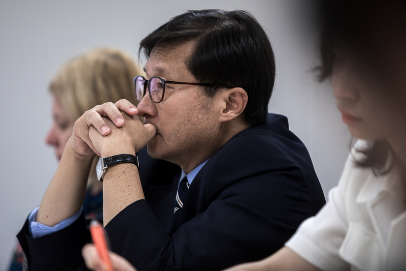 Representatives of the NKHR during the meeting with the IPN Deputy President Prof. Krzysztof Szwagrzyk. Photo: Sławek Kasper (IPN)