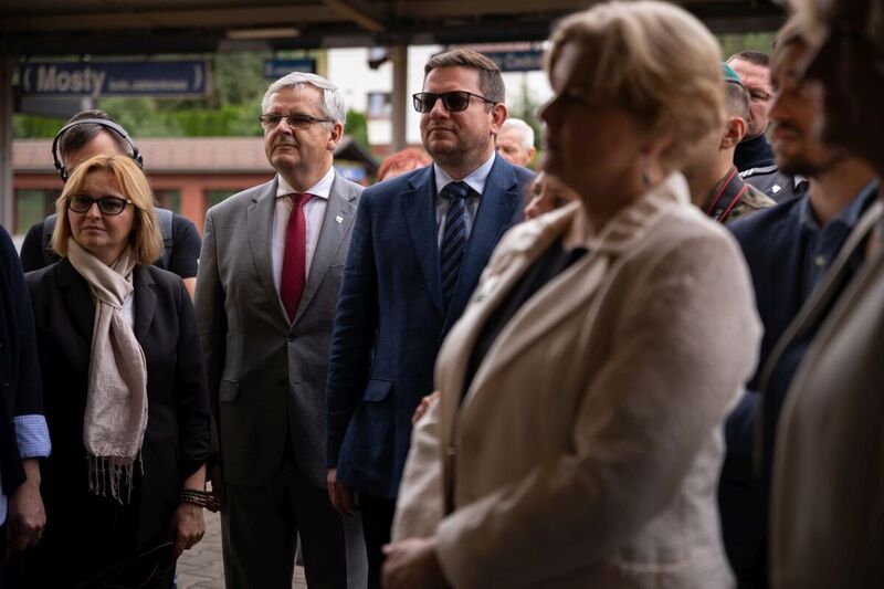 The commemoration of the defenders of the tunnel and railway station near Jabłonków (Czech Republic), 23 August 2022; Photo: Mikołaj Bujak IPN