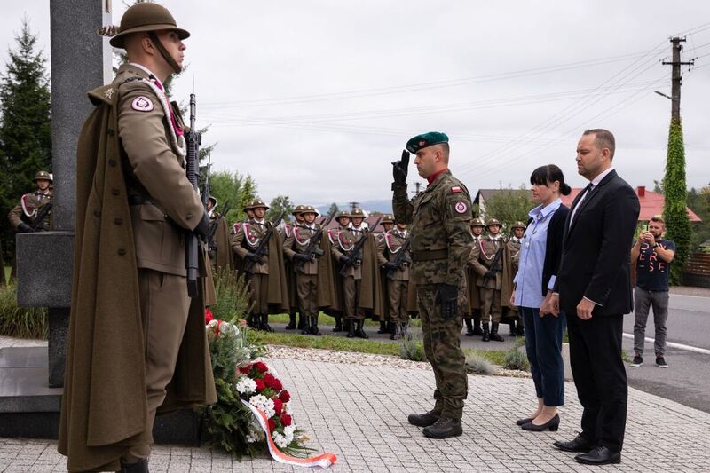 The commemoration of the defenders of the tunnel and railway station near Jabłonków (Czech Republic), 23 August 2022; Photo: Mikołaj Bujak IPN