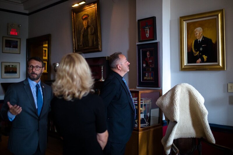 Honoring the victims of Soviet crimes at the local Katyn Memorial and at a plaque to Polish deportees to Siberia.