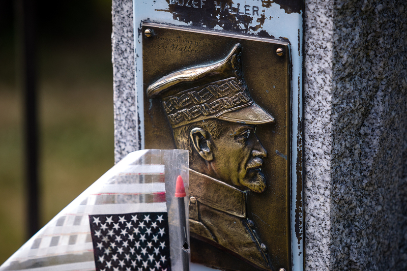 Honoring the victims of Soviet crimes at the local Katyn Memorial and at a plaque to Polish deportees to Siberia.