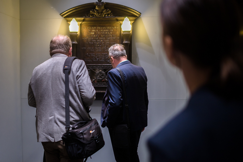 A visit of the representatives of the Institute of National Remembrance at the Royal Canadian Military Institute, 24 August 2022