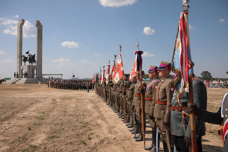 The unveiling of a monument dedicated to Polish Cavalry at the site of the Battle of Komarów