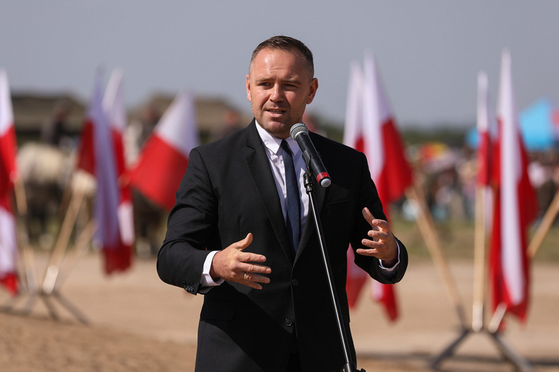 The unveiling of a monument dedicated to Polish Cavalry at the site of the Battle of Komarów