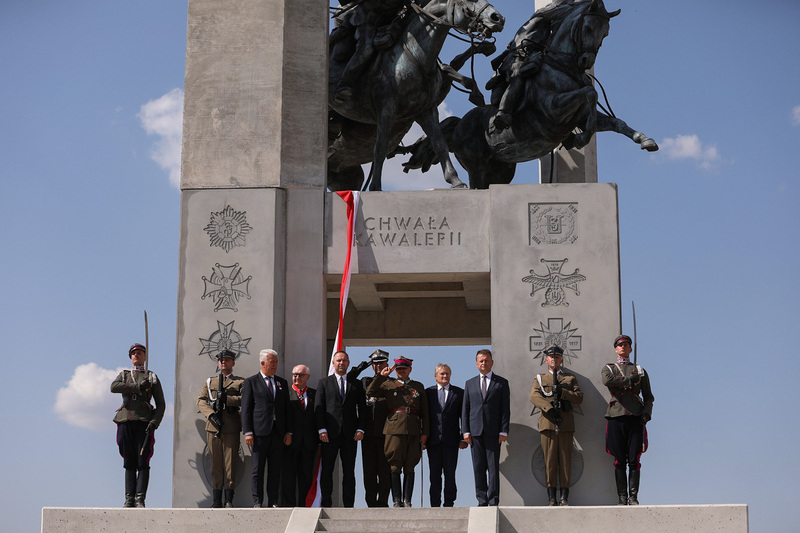 The unveiling of a monument dedicated to Polish Cavalry at the site of the Battle of Komarów