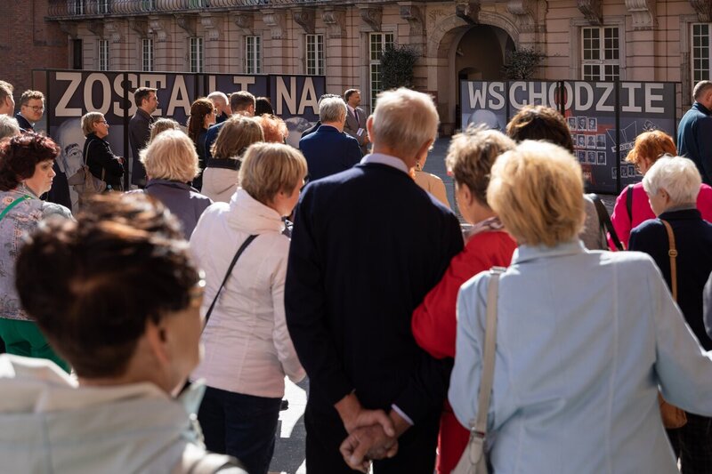 The "Remained in the East" exhibition in the courtyard of the Royal Palace in Warsaw