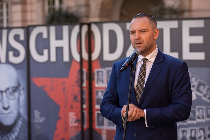 The "Remained in the East" exhibition in the courtyard of the Royal Palace in Warsaw