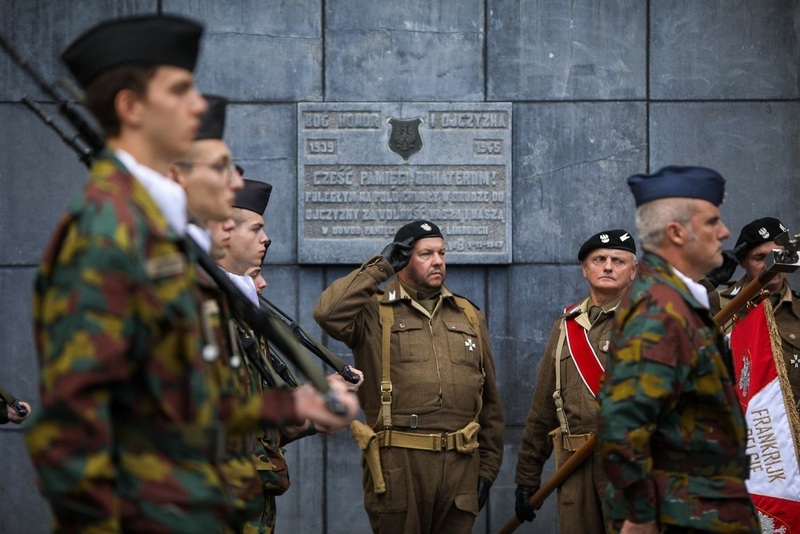 Polish soldiers commemorated in Lommel, Belgium - 25 September 2022