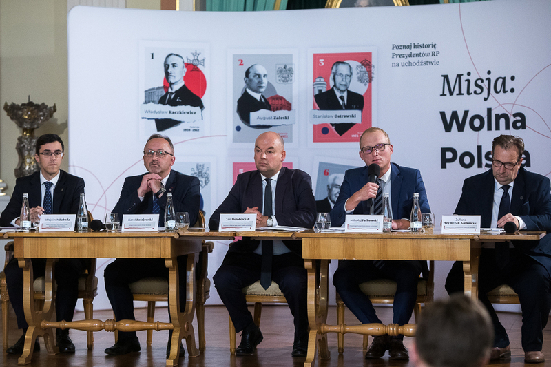 Press conference at Warsaw’s Royal Castle about the project to create a Mausoleum of the Presidents of the Republic of Poland in Exile -- 26 September 2022. Photo: S. Kasper.