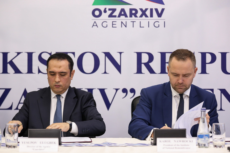 Signing Memorandum of Cooperation between Institute of National Remembrance and National Archive of Uzbekistan – Tashkent, 4 October 2022. Photo: Mikołaj Bujak (IPN)