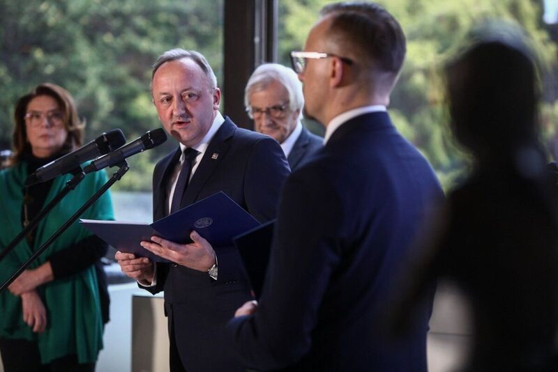 The opening of “The Image of Treblinka in the Eyes of Samuel Willenberg” exhibition at the Nowy Dom Poselski in Warsaw -- 26 January 2023; photo: S. Kasper (IPN)
