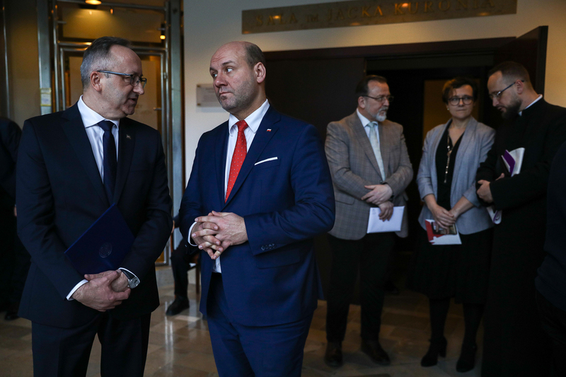 The opening of “The Image of Treblinka in the Eyes of Samuel Willenberg” exhibition at the Nowy Dom Poselski in Warsaw -- 26 January 2023; photo: S. Kasper (IPN)
