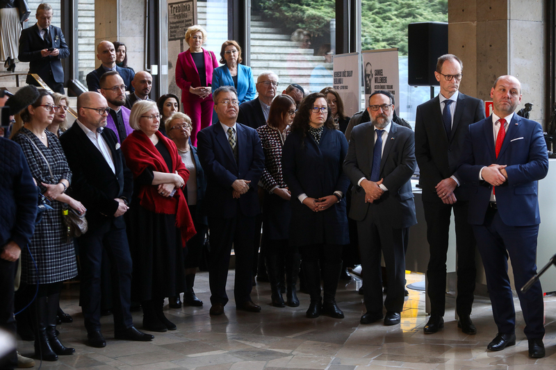 The opening of “The Image of Treblinka in the Eyes of Samuel Willenberg” exhibition, at the Nowy Dom Poselski in Warsaw -- 26 January 2023; photo: S. Kasper (IPN)