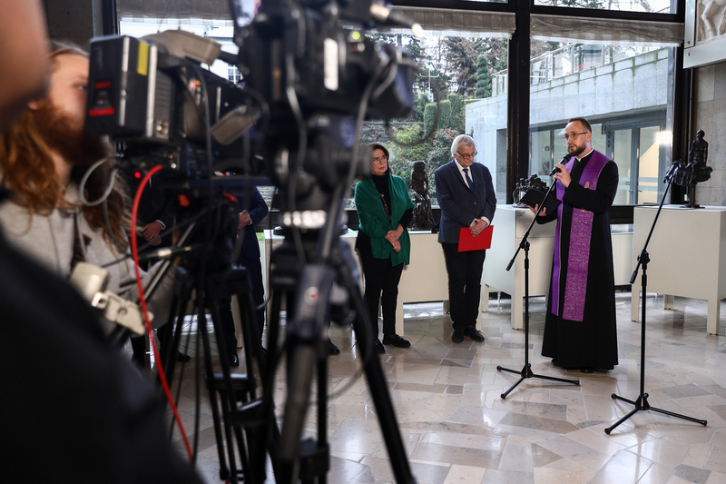 The opening of “The Image of Treblinka in the Eyes of Samuel Willenberg” exhibition at the Nowy Dom Poselski in Warsaw -- 26 January 2023; photo: S. Kasper (IPN)