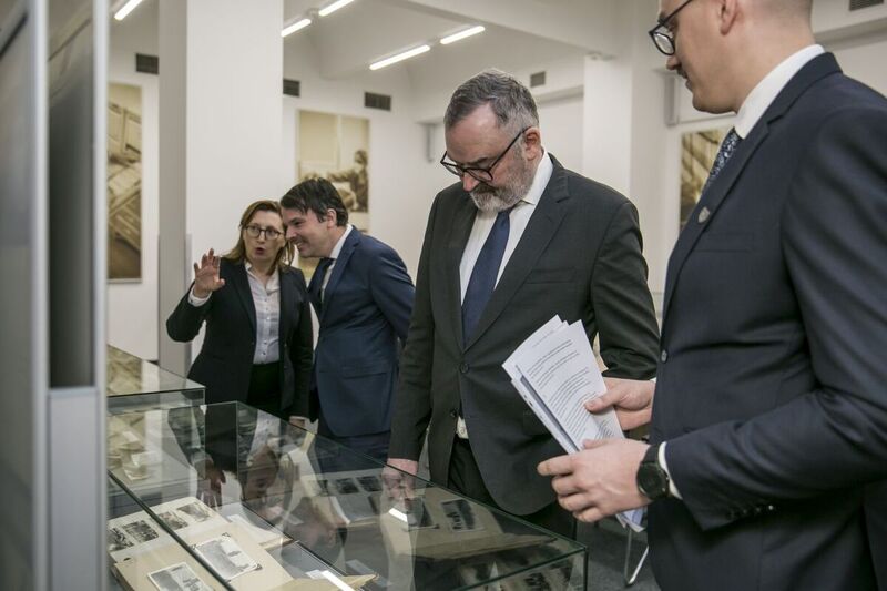 The visit of Swiss diplomats in the IPN Archive — Warsaw, 3 February 2023; photo: Katarzyna Adamów (IPN)