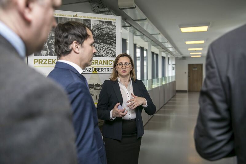 The visit of Swiss diplomats in the IPN Archive — Warsaw, 3 February 2023; photo: Katarzyna Adamów (IPN)