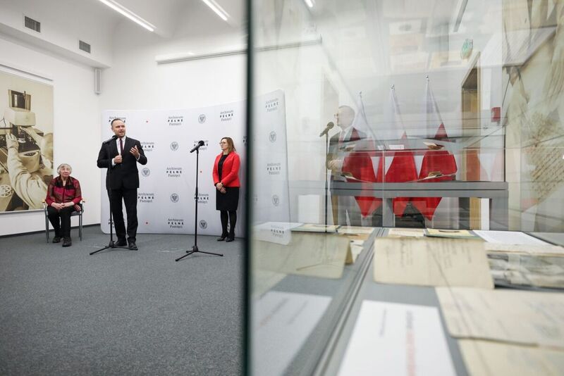 Press conference by the President of the IPN Karol Nawrocki Ph.D.; Warsaw, 17 February 2023; photo: M. Bujak (IPN) Press conference by the President of the IPN Karol Nawrocki Ph.D.; Warsaw, 17 February 2023; photo: M. Bujak (IPN)