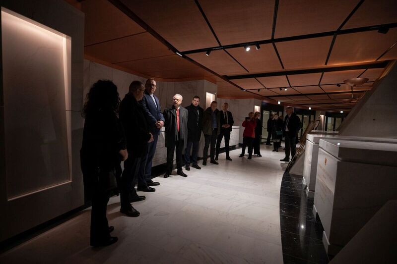 Latvian President at the Mausoleum of the Presidents of Poland in Exile, Warsaw 23 February 2023