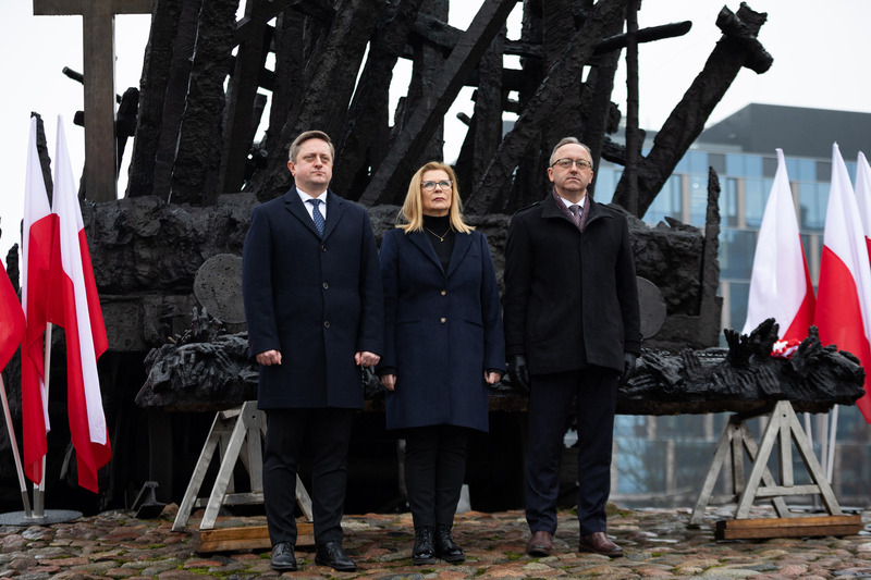 A ceremonial unveiling of a new commemoration - an integral part of the monument to the Fallen and Murdered in the East monument on the anniversary of the Russian aggression against Ukraine; Warsaw, 24 February 2023.
