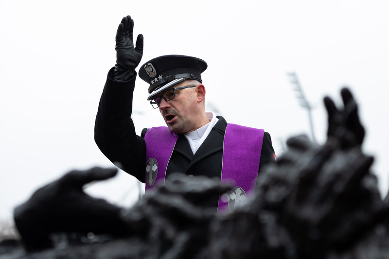 A ceremonial unveiling of a new commemoration - an integral part of the monument to the Fallen and Murdered in the East monument on the anniversary of the Russian aggression against Ukraine; Warsaw, 24 February 2023.